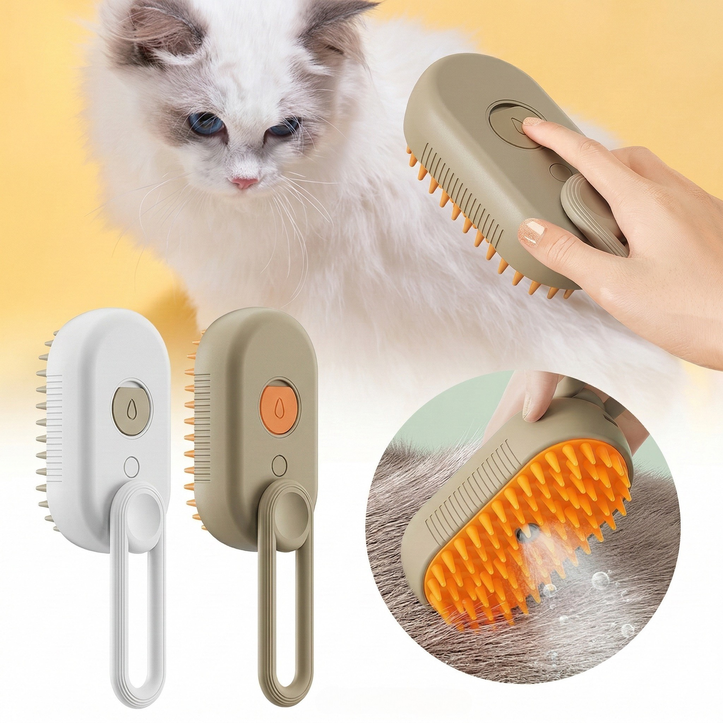 PatiBuhar Buharlı Kedi Fırçası