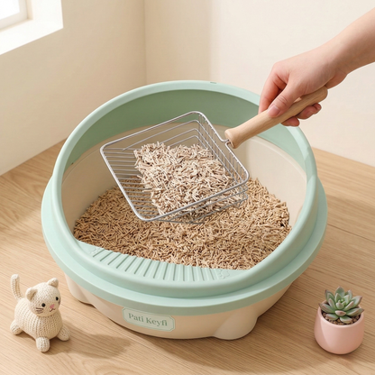 Anti-Bakteriyel Metal Kedi Kumu Küreği