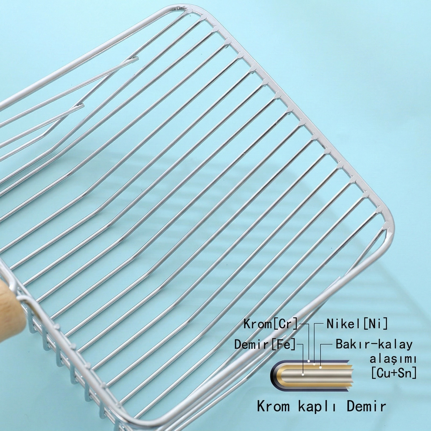 Anti-Bakteriyel Metal Kedi Kumu Küreği
