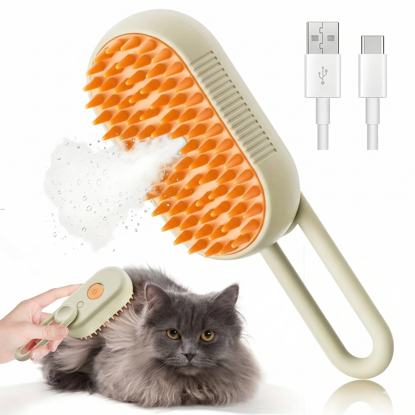 PatiBuhar Buharlı Kedi Fırçası